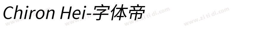 Chiron Hei字体转换